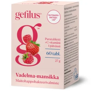 Gefilus (Гефилус) LGG vadelma-mansikka. Вкус: Малина и клубника. 60 табл.