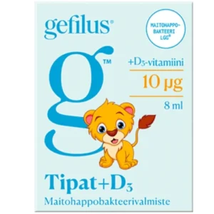 Gefilus LGG Tipat + D3. Кисломолочные бактерии LGG + D3. Капли. 7,5 мл.