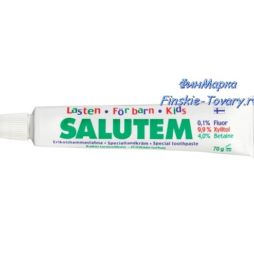 Salutem детская зубная паста из Финляндии