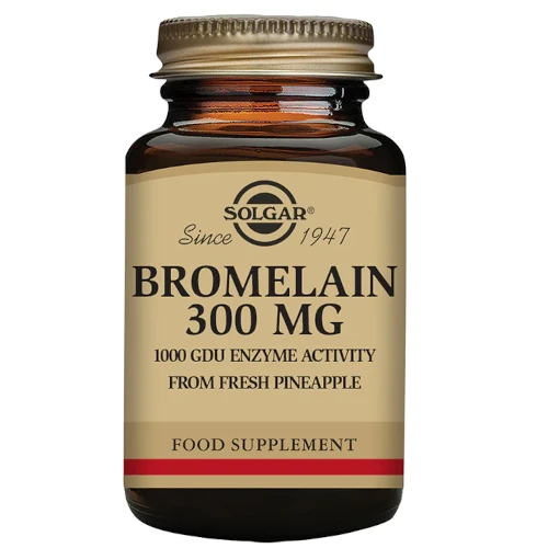 Бромелайн 300 мг для пищеварения Солгар Solgar Bromelain, 60 капс