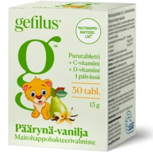Молочно-кислые бактерии детские Gefilus +C+D вкус груши, 30 жеват табл