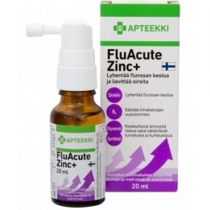 Цинковый спрей Apteekki FluAcute Zinc+ 20 мл вкус чёрной смородины
