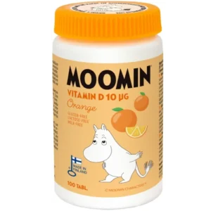 Детский витамин D Moomin Orange D-vitamiini 10µg, 100 табл апельсиновый вкус