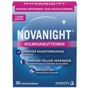 Мелатонин и растительные релаксанты Novanight melatoniinivalmiste 30 табл