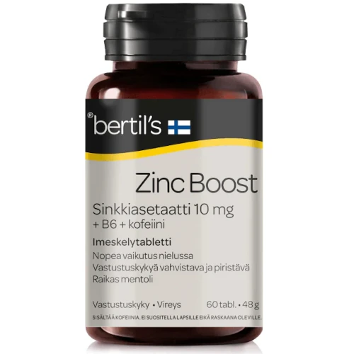 Цинк и кофеин Bertil's Zinc Boost 10 мг 60 таблеток