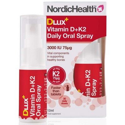 Nordic Health DLux D3 + спрей для полости рта с витамином K2, 12 мл