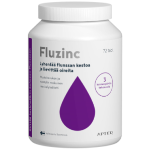 Цинк Apteq Vita Fluzinc MUSTAHERUKKA 72 таблетки вкус черной смородины