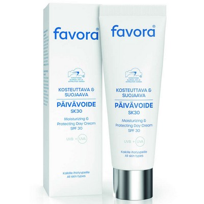 Увлажняющий и защитный дневной крем Favora Kosteuttava ja suojaava päivävoide 30 SPF, 50 мл