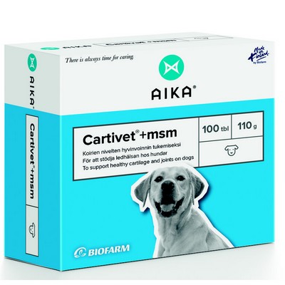 Ветеринарная добавка для суставов AIKA Cartivet+msm 100 табл