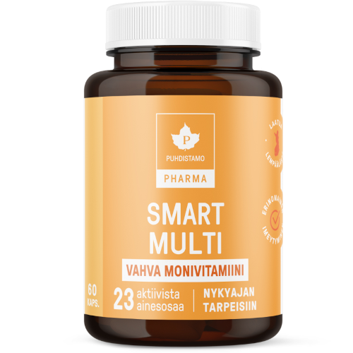 Мультивитамины с комплексом для зрения Puhdistamo Smart Multi, 60 капс