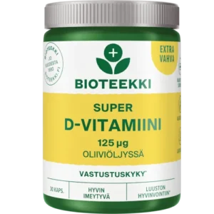 Витамин D3 на оливковом масле Bioteekin Super D-vitamiini 125 mikrog(5000 ME), 30 капс