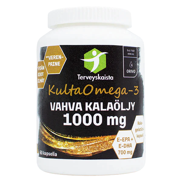 Усиленная омега Terveyskaista KultaOmega-3, 60 капс