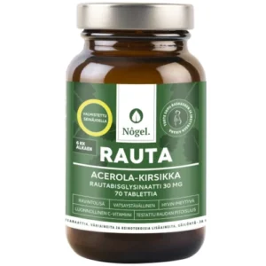 Бисглицинат железа Nôgel Rauta Acerola-Kirsikka 30 mg 70 табл
