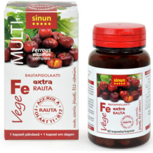 Пидолат железа ESI Multi Fe Vege Rautapidolaatti + Acerola 60 капс