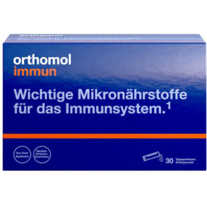 Витаминно-минеральный комплекс для поддержки иммунитета Orthomol Immun Direktgranulat Menthol-Himbeere гранулы 30 шт