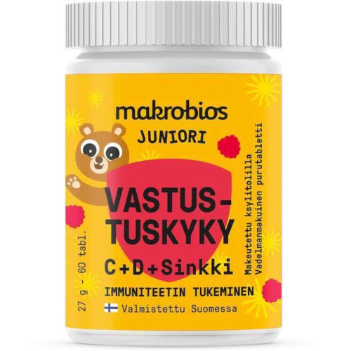 Витамины для детей Makrobios Juniori вит С D цинк 60 табл