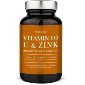 Витамины для поддержки иммунитета Nordbo Vitamin D3, C & Zinc 90 капс