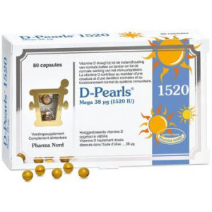Витамин д3 в маленьких масляных капсулах PHARMA Nord D-Pearls Vitamin D 1520 ME, 80 шт