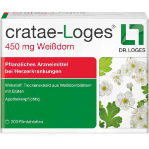 Боярышник для поддержки сердца Cratae-loges 450 Mg Weißdorn Filmtabletten