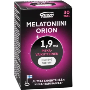 Мелатонин пролонгированного действия MELATONIINI Orion 1,9 mg pitkävaikutteinen 30 табл